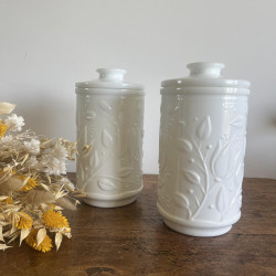 Pot d'apothicaire - en opaline - blanc
