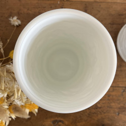 Pot d'apothicaire - en opaline - blanc