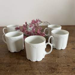 Tasses à café en porcelaine blanche (lot de 6) - Classic Rose Collection - Rosenthal - Monbijou