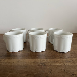 Tasses à café en porcelaine blanche (lot de 6) - Classic Rose Collection - Rosenthal - Monbijou