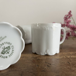 Tasses à café en porcelaine blanche (lot de 6) - Classic Rose Collection - Rosenthal - Monbijou