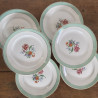 Assiettes plates (Lot de 6) - Badonviller - Demi-porcelaine - Mint