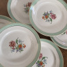 Assiettes plates (Lot de 6) - Badonviller - Demi-porcelaine - Mint