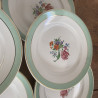 Assiettes plates (Lot de 6) - Badonviller - Demi-porcelaine - Mint