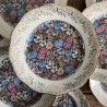Assiette plate en porcelaine - Limoges - Flower Power