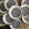 Assiette plate en porcelaine - Limoges - Flower Power