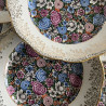 Assiette plate en porcelaine - Limoges - Flower Power