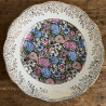Assiette plate en porcelaine - Limoges - Flower Power