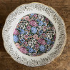 Assiette plate en porcelaine - Limoges - Flower Power