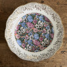 Assiette plate en porcelaine - Limoges - Flower Power