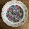 Assiette plate en porcelaine - Limoges - Flower Power