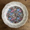 Assiette plate en porcelaine - Limoges - Flower Power