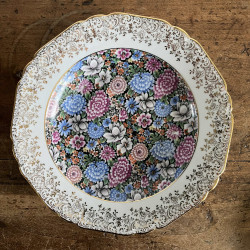 Assiette creuse en porcelaine - Limoges - Flower Power