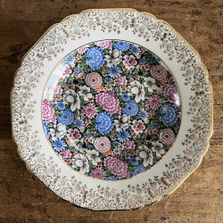 Assiette creuse en porcelaine - Limoges - Flower Power