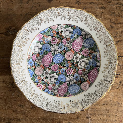 Assiette creuse en porcelaine - Limoges - Flower Power