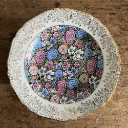Assiette creuse en porcelaine - Limoges - Flower Power