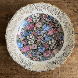 Assiette creuse en porcelaine - Limoges - Flower Power