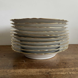 Assiette creuse en porcelaine - Limoges - Flower Power