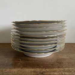 Assiette creuse en porcelaine - Limoges - Flower Power