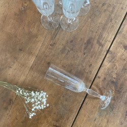 Flûte à Champagne en verre (Lot de 6)