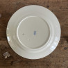 Plat rond - Demi-porcelaine - Badonviller - Fleurs bleues