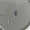 Plat rond - Demi-porcelaine - Badonviller - Fleurs bleues