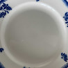 Plat rond - Demi-porcelaine - Badonviller - Fleurs bleues