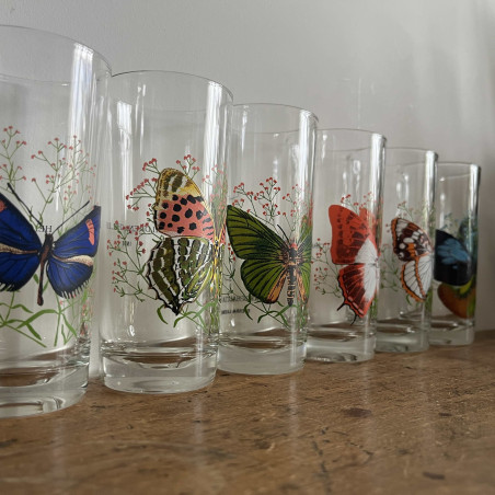 Verres à limonade (lot de 6) - Papillons - Reims