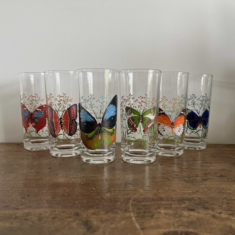 Verres à limonade (lot de 6) - Papillons - Reims - Lot 2