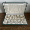 Coffret de 12 cuillères à moka - Métal doré