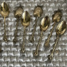 Coffret de 12 cuillères à moka - Métal doré