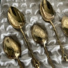 Coffret de 12 cuillères à moka - Métal doré