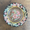 Assiettes creuses (Lot de 6) - Arcoroc - Noires avec fleurs roses