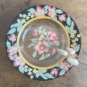 Assiettes creuses (Lot de 6) - Arcoroc - Noires avec fleurs roses
