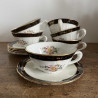 Tasses à thé & sous-tasses (lot de 6) - L'Amandinoise - Clématite
