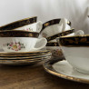 Tasses à thé & sous-tasses (lot de 6) - L'Amandinoise - Clématite