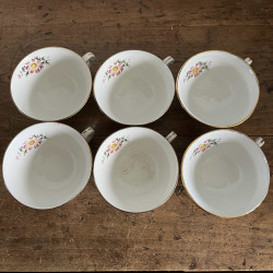 Tasses à thé & sous-tasses (lot de 6) - L'Amandinoise - Clématite