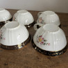 Tasses à thé & sous-tasses (lot de 6) - L'Amandinoise - Clématite
