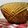 Saladier en verre ambré - Vintage - Luminarc - Comète
