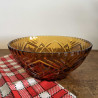 Saladier en verre ambré - Vintage - Luminarc - Comète