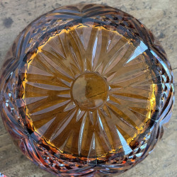 Saladier en verre ambré - Vintage - Luminarc - Comète