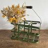 Porte-bouteille ancien - Vert & bois