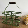 Porte-bouteille ancien - Vert & bois