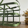 Porte-bouteille ancien - Vert & bois