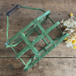 Porte-bouteille ancien - Vert & bois