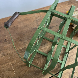 Porte-bouteille ancien - Vert & bois