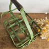 Porte-bouteille ancien - Vert & bois
