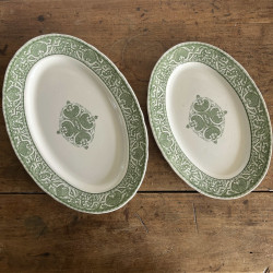 Duo de plats ovales - Creil & Montereau - Service Henri II