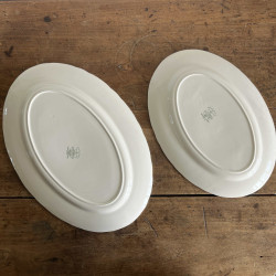 Duo de plats ovales - Creil & Montereau - Service Henri II