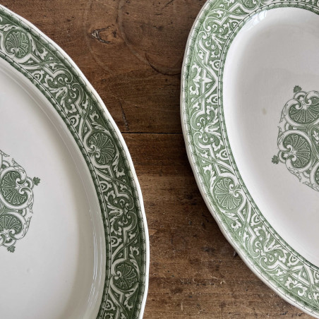 Duo de plats ovales - Creil & Montereau - Service Henri II